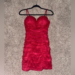 Windsor Red Sparkly Bodycon Dress
